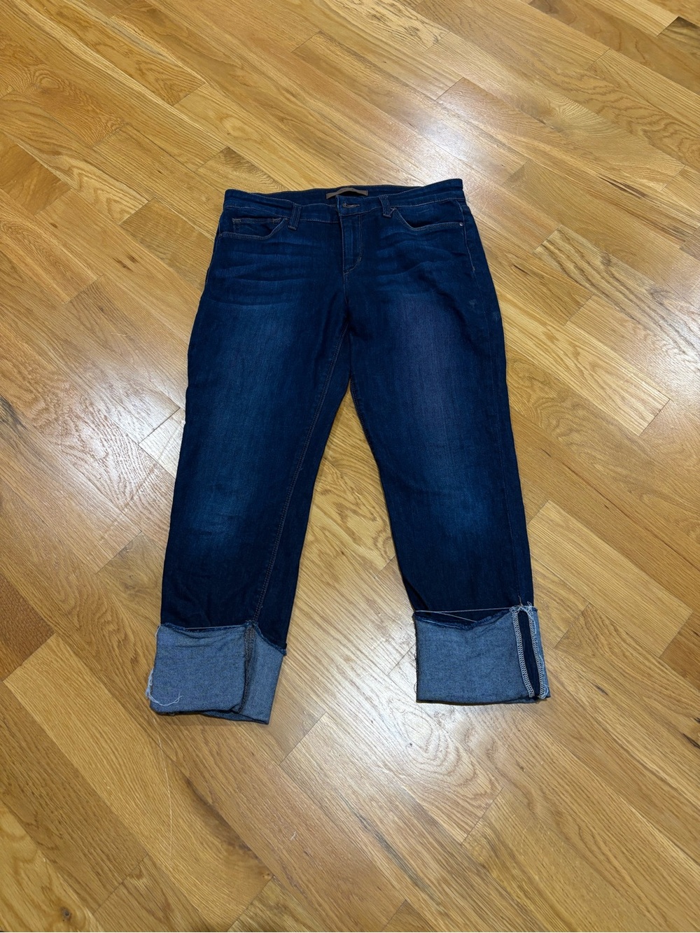 Joe's Jeans Dark Blue Cuffed Cropped Denim
